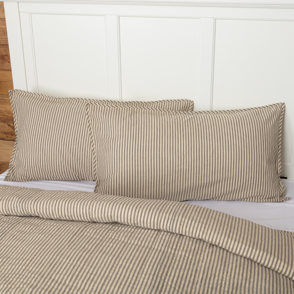 Ticking stripe pillow sales shams