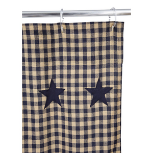 Navy Star Shower Curtain | Country Primitive Shower Curtain