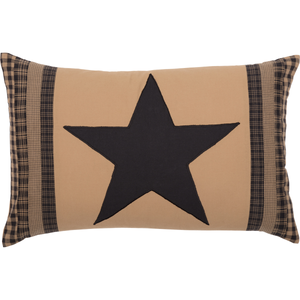 Black Star Check Pillow 14x22