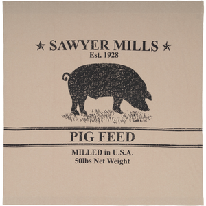 Sawyer Mill Charcoal Pig Shower Curtain
