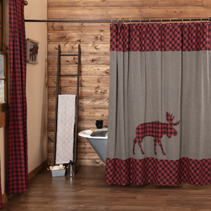 Cumberland Mose Applique Shower Curtain