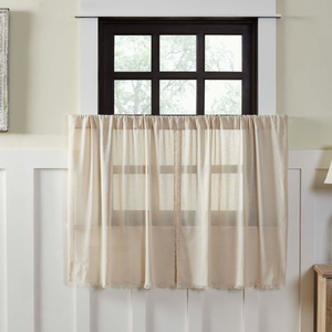 Tobacco Cloth Natural Tier Curtains (Choose Size)