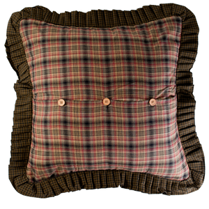 Tea Cabin Fabric Ruffled Euro Pillow Sham 26 inch by VHC Brands