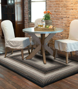 Black Mist Ultra Durable Braided Rug by Homespice - DL Country Barn
