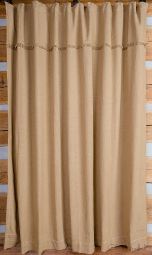 Deluxe Burlap Natural Tan Shower Curtain | Country Farmhouse Style
