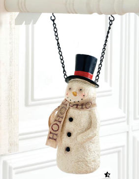 Resin Snowman With HoHoHo Scarf Arrow Replacement Sign