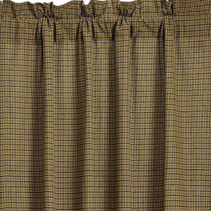 Tea Cabin Green Plaid Panel Curtains 84"L - ONLY 1 AT THIS PRICE