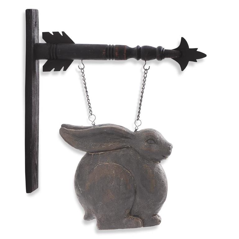 Dark Brown Sitting Rabbit Arrow Replacement Sign
