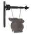 Dark Brown Sitting Rabbit Arrow Replacement Sign