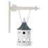 Tin & White Wood Birdhouse w/Blue & Black Metal Roof Arrow Replacement Sign