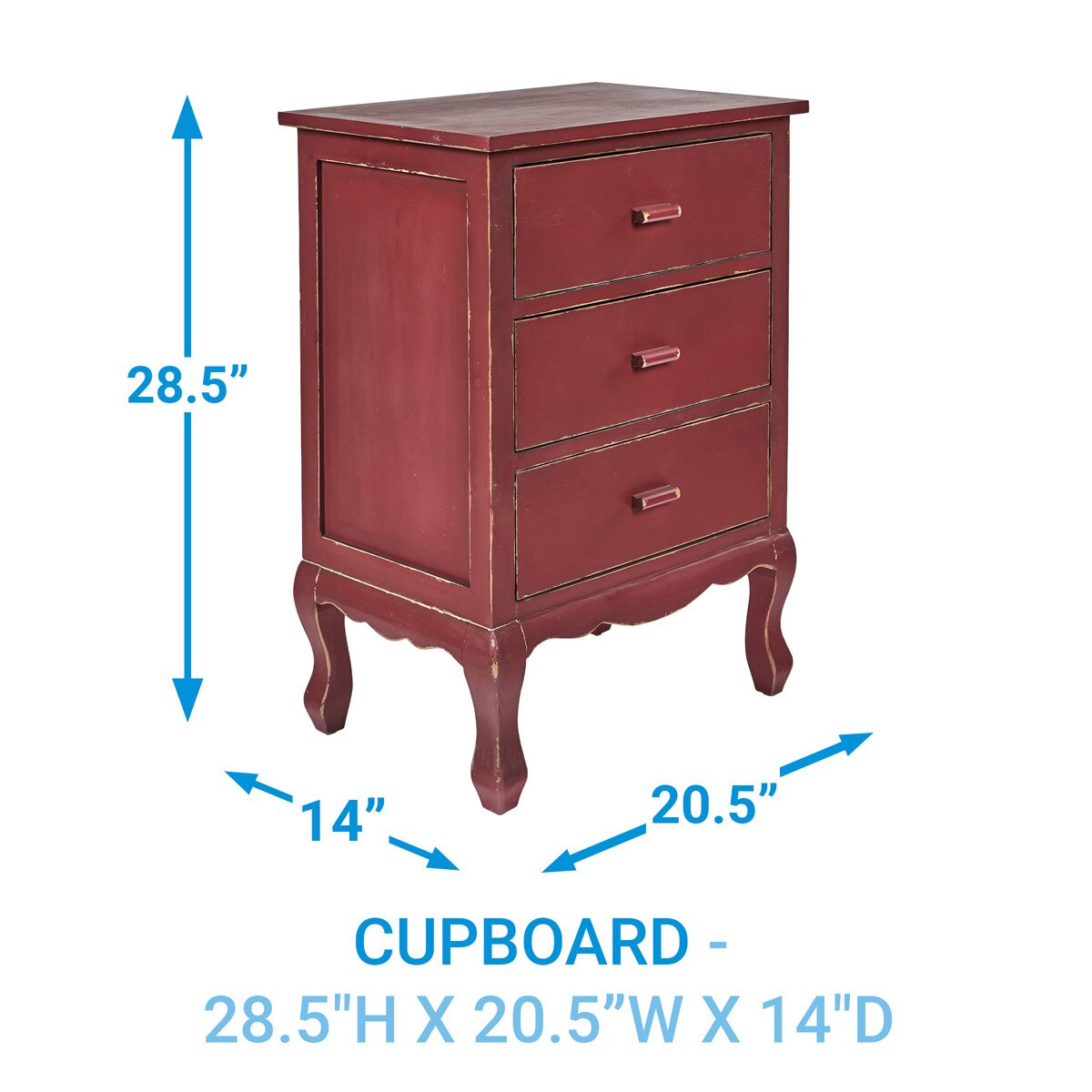 Cupboard -Aged Red