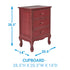 Cupboard -Aged Red