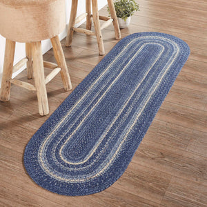 Great Falls Blue Jute Braided Rug