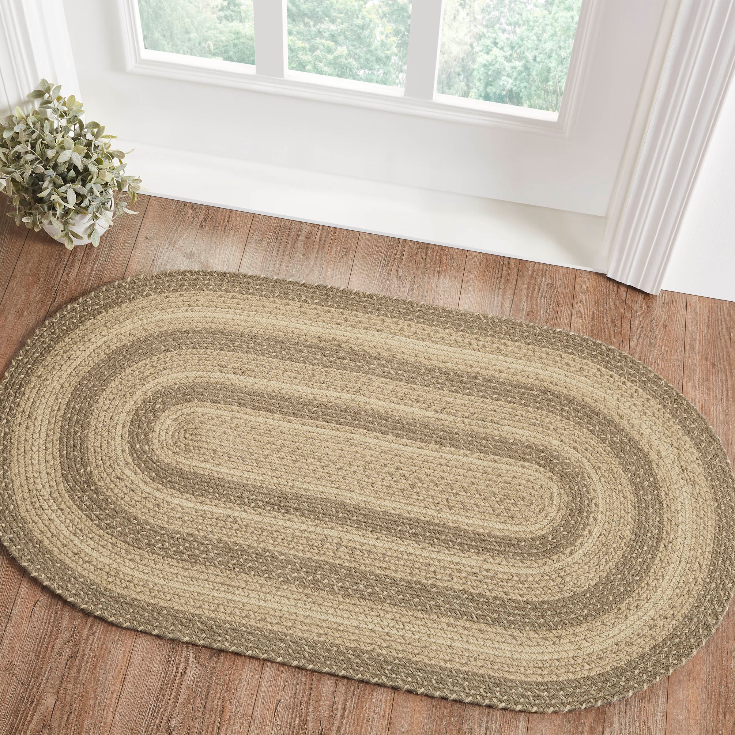 Cobblestone Jute Braided Rug