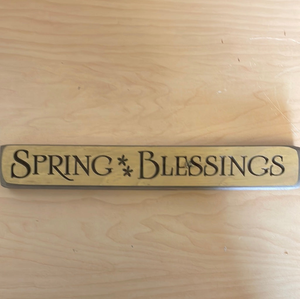 "Spring Blessings" Sign