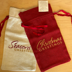 Christmas Wine Bags - Set of 2