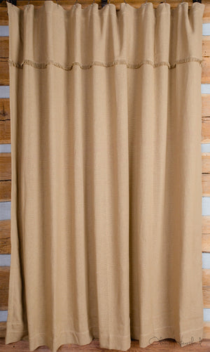 Deluxe Burlap Natural Tan Shower Curtain | Country Farmhouse Style