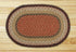 Burgundy/Mustard C-019 Jute Braided Rug - Oval