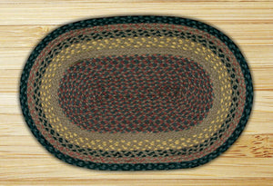 Brown/Black/Charcoal C-099 Jute Braided Rug - Oval