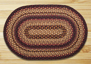 Black Cherry/Chocolate/Cream C-371 Jute Braided Rug - Oval