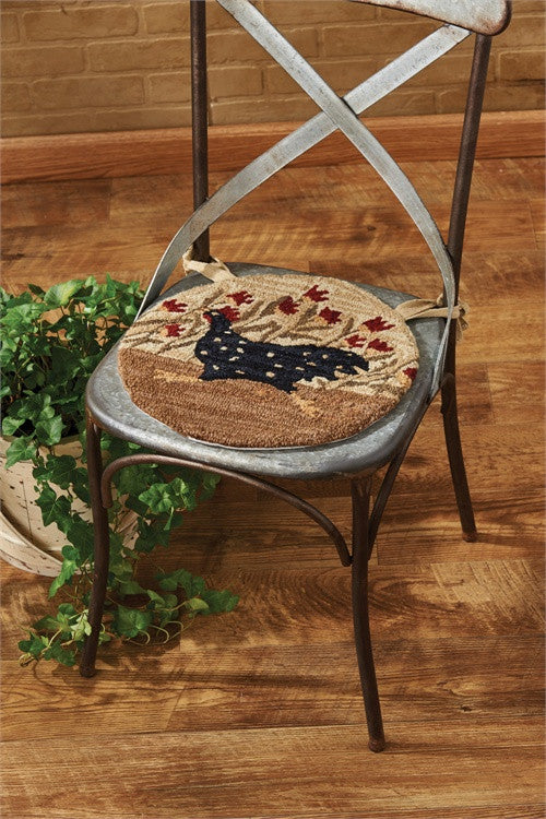 Chicken Run Hooked Chair Pad - Set of 4