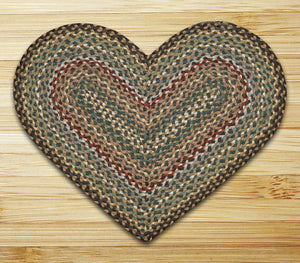 Fir/Ivory C-051 Heart Shaped Jute Rug