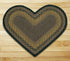 Brown/Black/Charcoal C-099 Heart Shaped Jute Rug
