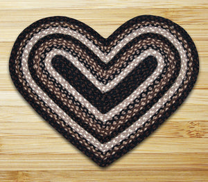 Mocha/Frappuccino C-313 Heart Shaped Jute Rug