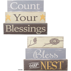 "Blessings / Nest" Reversible Sign
