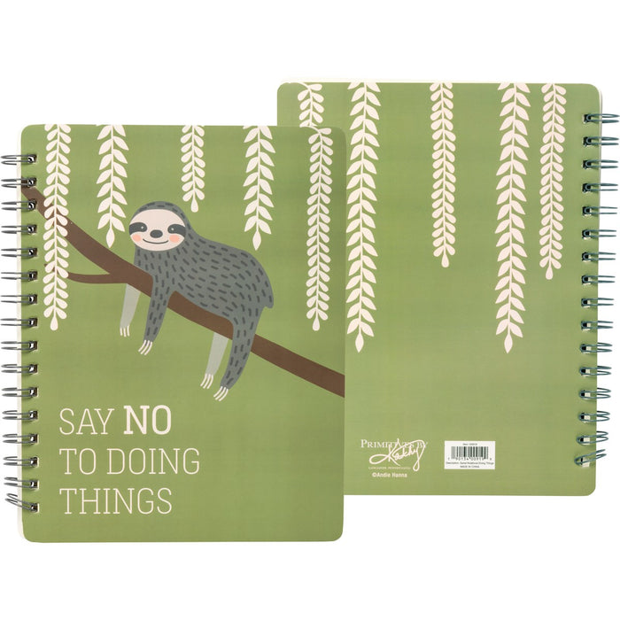 Sloth Spiral Notebook - Say No To Doing Things