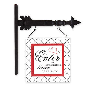 Enter As Strangers Arrow Replacement Sign by K&K Interiors - DL Country Barn