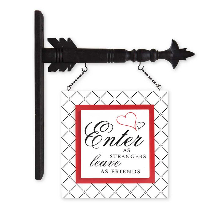Enter As Strangers Arrow Replacement Sign