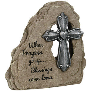 "Prayers" Heartnote Message Stone Sign