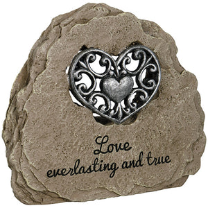 "Love" Heartnote Message Stone Sign