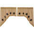 Burlap Natural Black Star Stenciled Swag Curtain