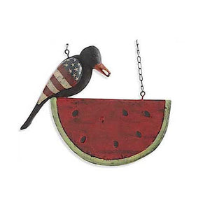 Black Americana Crow on Watermelon Arrow Replacement Sign by K&K Interiors - DL Country Barn