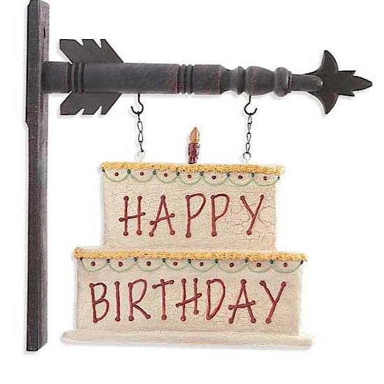 Happy Birthday Cake Arrow Replacement Sign