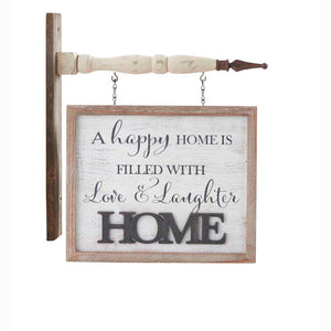 2 Sided White Washed HOME Arrow Replacement Sign