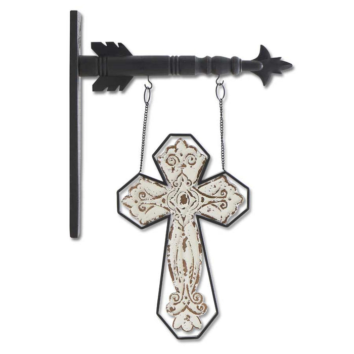 Wood & Metal Cross Arrow Replacement Sign