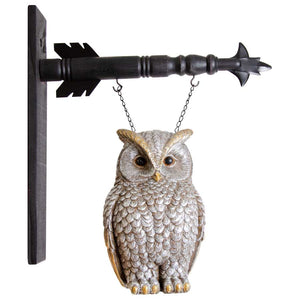  Silver and Gold Metallic Resin Owl Arrow Replacement by K&K Interiors