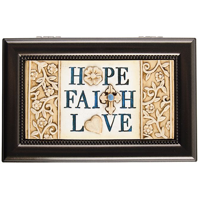 "Hope Faith Love" Music Box