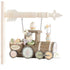 HAPPY EASTER Glittered Bunny Train Arrow Replacement Sign 
