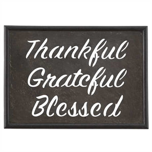 Thankful Grateful Blessed Galvanized Metal Sign