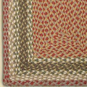 Olive/Burgundy/Gray C-024 Jute Braided Rug