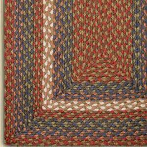 Burgundy/Gray C-040 Jute Braided Rug - OVAL