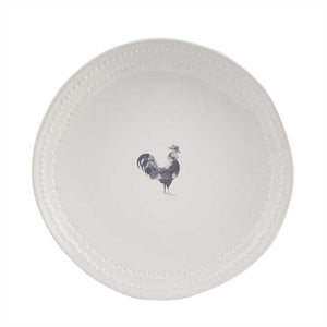 Peyton White Rooster Salad Plate - Set of 4
