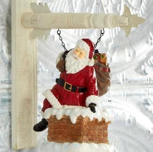 Resin Santa Climbing In Chimney Arrow Replacement Sign