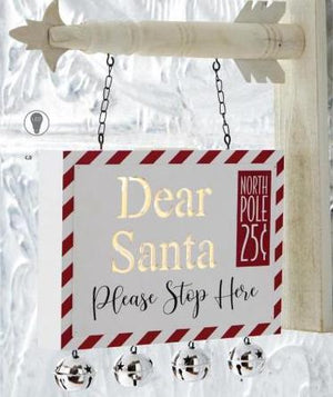 LED "Dear Santa" Arrow Replacement Sign by K&K Interiors