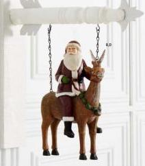 Santa Riding Reindeer Arrow Replacement Sign