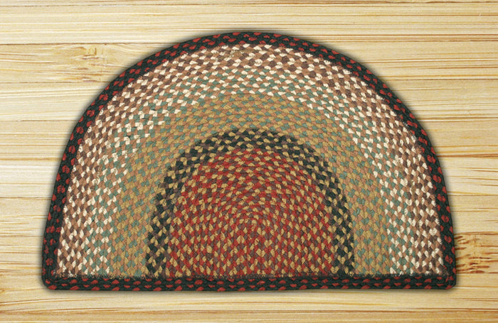 Burgundy/Mustard SC-019 Slice Jute Braided Rug